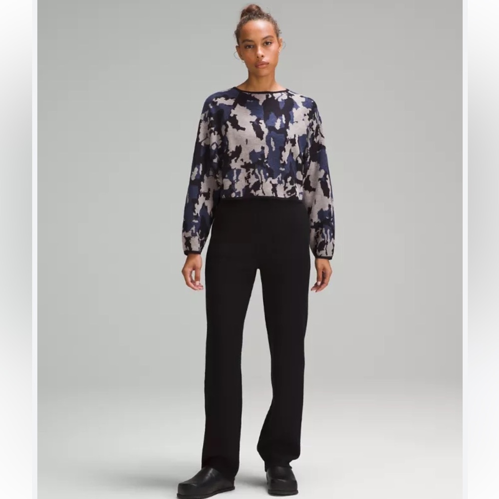 NWT🖤Lululemon Lab Merino Wool Knit Oversized Crop Sweater XL